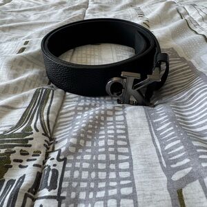 Calvin Klein Jeans Black Leather Belt